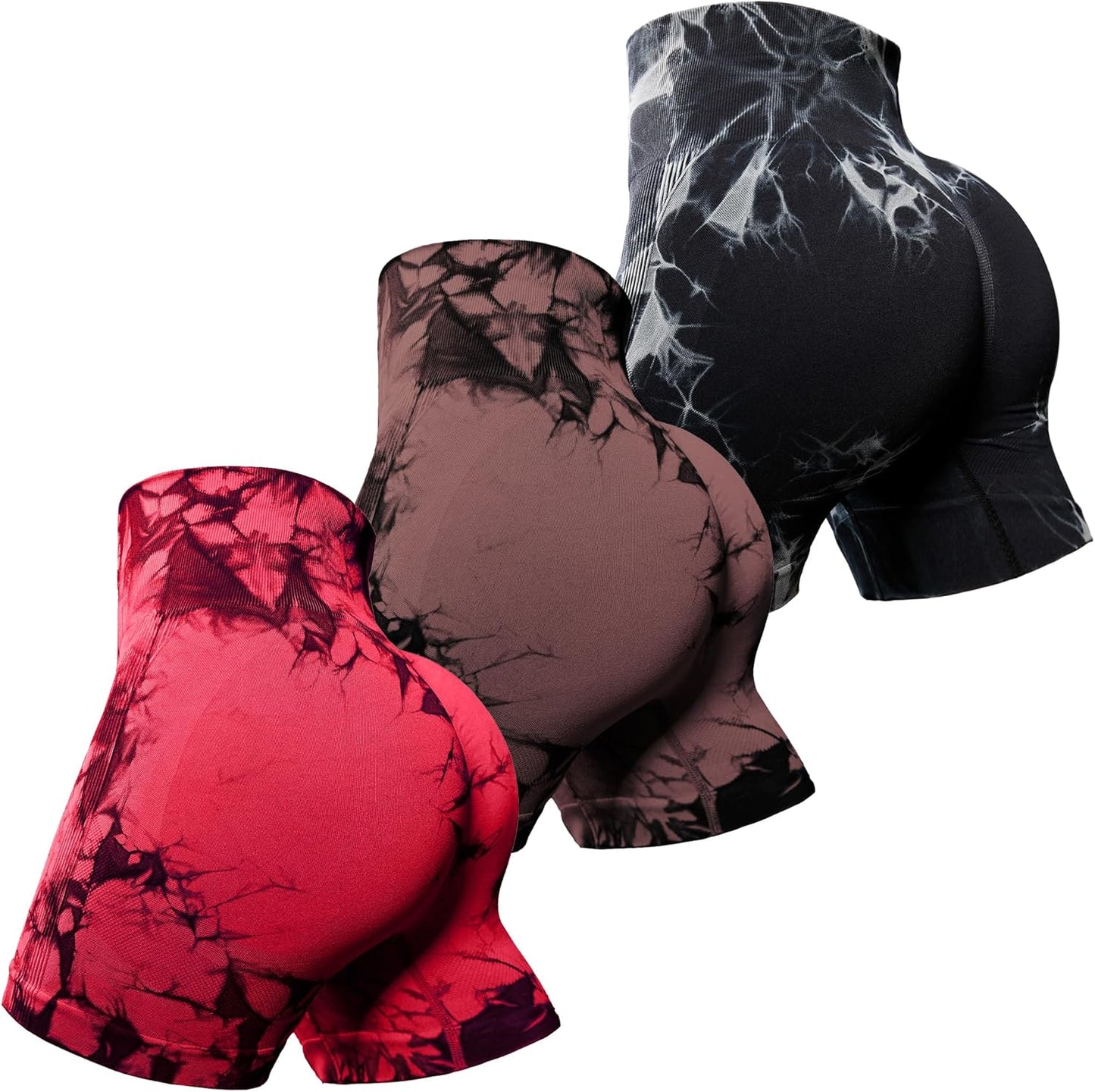 OVESPORT Workout Shorts for Women Scrunch Butt Lifting High Waisted Yoga Gym Seamless Booty Biker Shorts