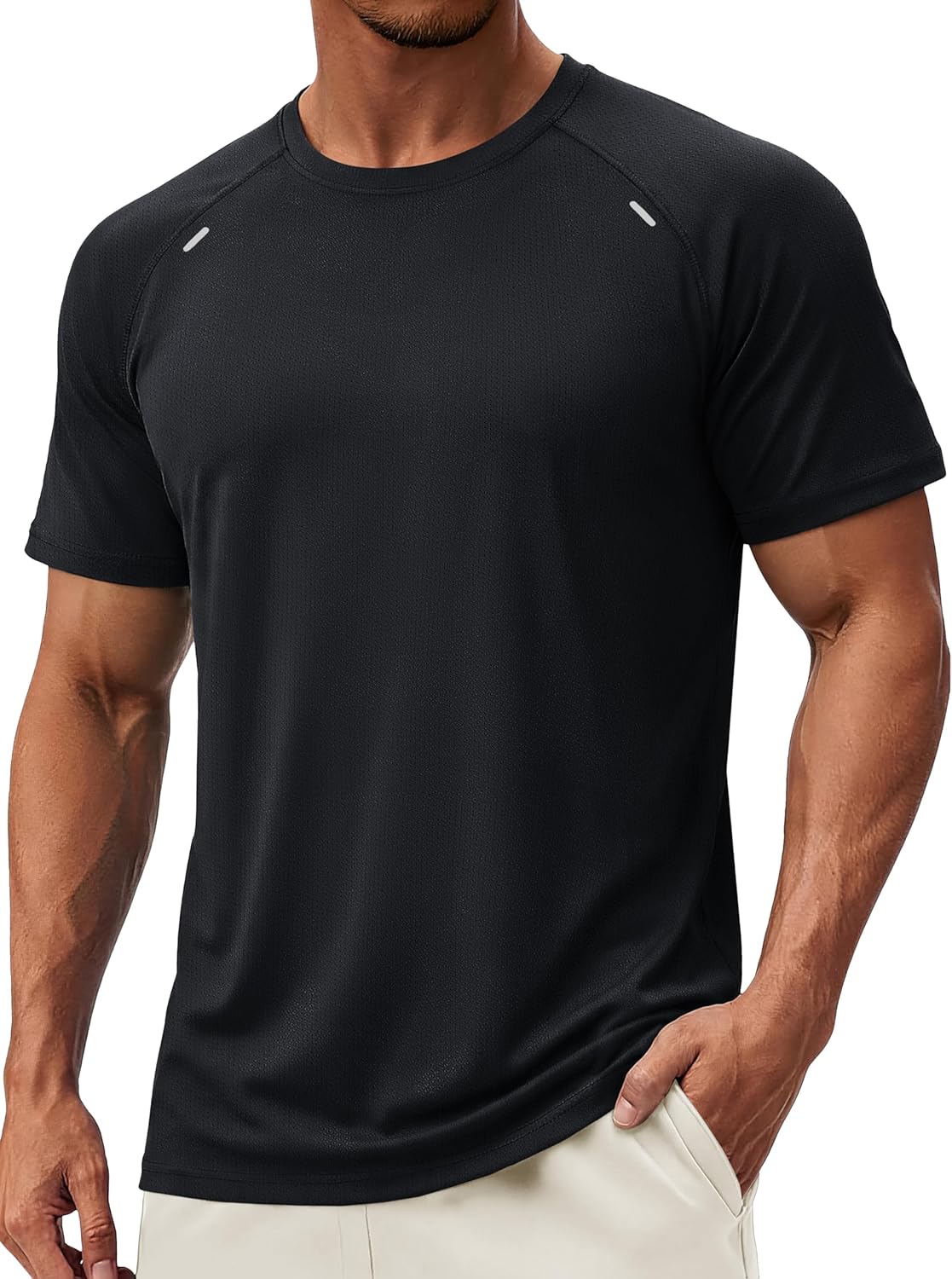 TACVASEN Men's Workout Shirts Athletic Dry Fit Mesh Short Sleeve Shirts Moisture Wicking Running Performance Gym Tee