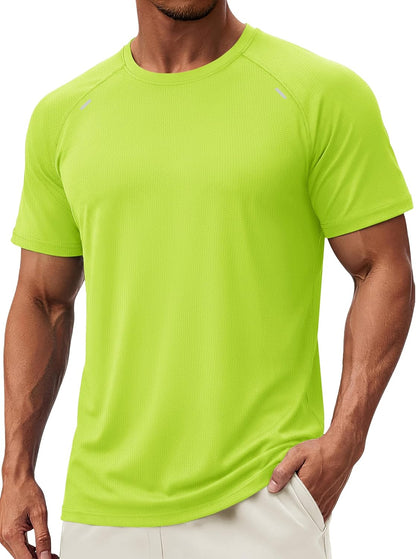TACVASEN Men's Workout Shirts Athletic Dry Fit Mesh Short Sleeve Shirts Moisture Wicking Running Performance Gym Tee