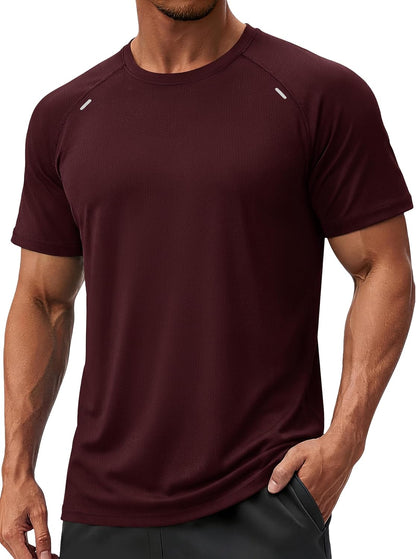 TACVASEN Men's Workout Shirts Athletic Dry Fit Mesh Short Sleeve Shirts Moisture Wicking Running Performance Gym Tee