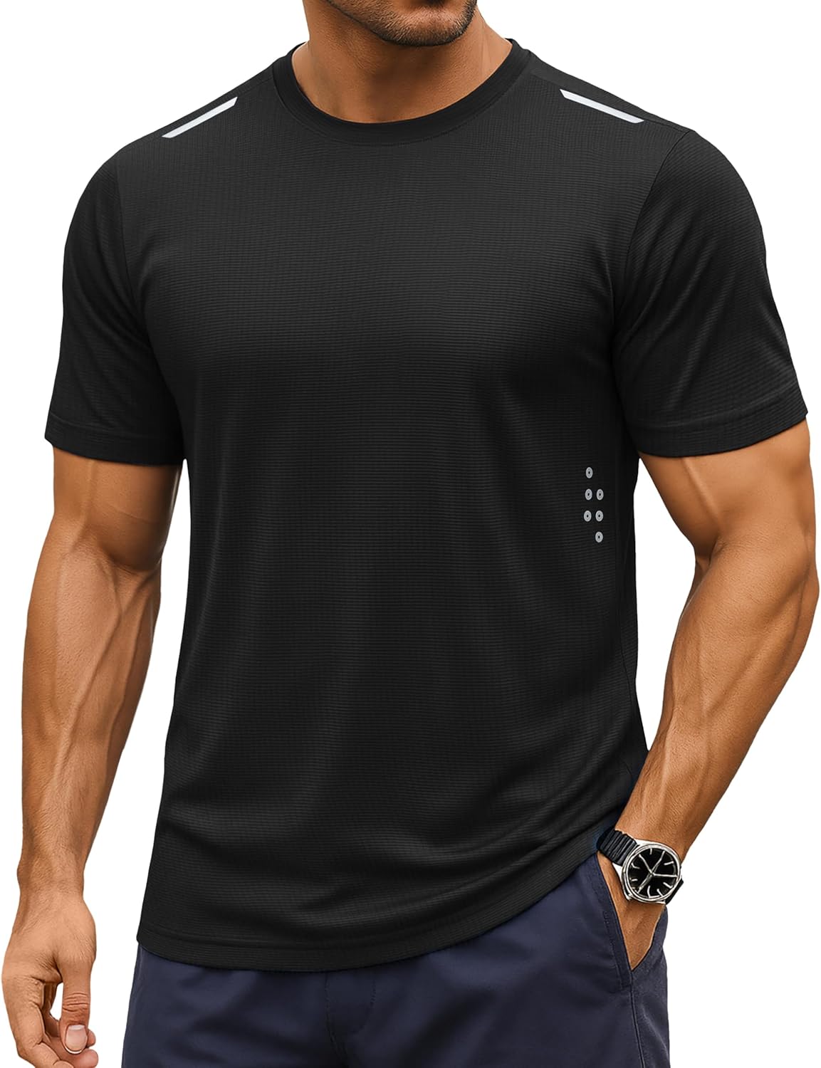 MAGCOMSEN Men's Short Sleeve Workout Shirts Dry Fit Lightweight Athletic T-Shirts Running Gym Summer Sun Shirt