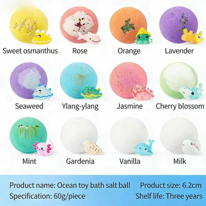 Kids Surprise Bath Bombs Set – 12 Pack with Toys Inside | Fun & Skin-Friendly