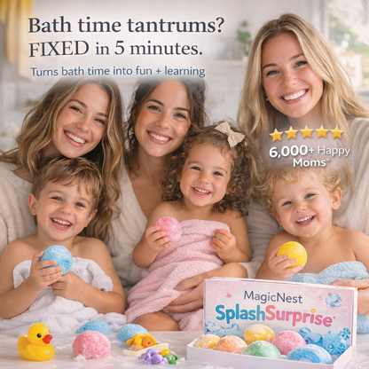 Kids Surprise Bath Bombs Set – 12 Pack with Toys Inside | Fun & Skin-Friendly