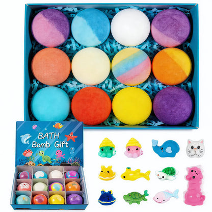 Kids Surprise Bath Bombs Set – 12 Pack with Toys Inside | Fun & Skin-Friendly